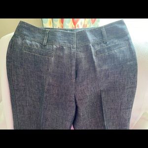 Kasper Chambray Ankle Pant